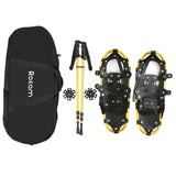 ROEAM Outdoor Snowshoes with Adjustable Poles Carry Bag Skis Anti-skid Skiing Boots Snow Walking Aluminum Ski Skates Accessory