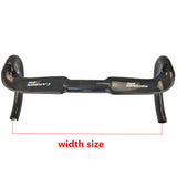 New rotundo carbon handlebar road bars wheel steering rod internal cable bent steering wheel handle barsblack 31.8*400/420/440
