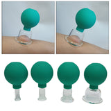 4PCS Facial Vacuum Cupping Cans Silicone Suction Jars Anti Wrinkle Therapy Face Massager Chinese Medical Health Care Beauty Tool
