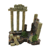 Fish Tank Decoration Aquarium Landscaping Home Furnishings Resin Crafts European Aolid Retro Relics Roman Columns Decoration