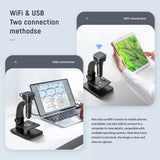 2000x Magnification Dual Lenses Intelligent Digital Microscope USB Rechargeable 5.0M Pixels High Clear PC WI-FI-Connection
