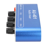 Mini Stereo Mixer 4 in 1 Out Volume Adjustment 3.5mm Sound Selector Amplifier DC 5V-12V for PC Laptop Headphone Speakers