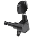 2 x Black Plating Strap Lock for Electric Acoustic Guitar Bass &amp; 6 Pieces Black Sealed Electric Tuning Pegs Tuner Machi