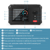 4 in 1 Intelligent Air Quality Monitor Gas Detector Mini Gas Detector For TVOC HCHO PM2.5 PM10 Gas Analyzer Home Office Outdoor