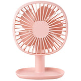 HAEGER-Desk Fan Small Table Fan Rechargeable Battery Operated Mini Fan 60 Degree Rotation Portable Fan 3 Speed USB Personal Fan