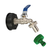 IBC Tank Adapter Garden Durable 1/2'' 3/4'' Replacement Drain S60X6 Coarse Thread Home Tap Parts Valve Fitting Water Connector