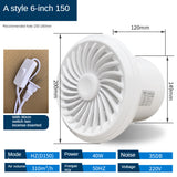 Exhaust Fan Adjustable Speed Duct Fan Kitchen Window Airflow Air Cleaning Fan Ventilator Attic Pipe Ventilation Extractor