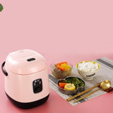 220V Mini Portable Electric Rice Cooker Non-stick Inner 1.2L Multifunctional Electric Cooking Machine EU/AU/UK/US Plug