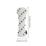 1 Pcs Golf Headcovers Rivets PU Leather For Driver Fairway  #3 #5 Hybrids Putter Black White Red
