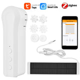Solar Powered Zigbee Smart Blinds Drive Motor Tuya Motorized Chain Roller 2.4GHz APP&amp;Voice Control 433MHz Remote Control