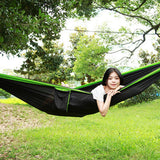 Camping Hammock Outdoor Tourist Hanging Hammocks Portable Parachute Nylon Hiking Hammock for Traveling Hiking