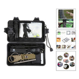 12pcs Premium Outdoor Survival Kits Camping Hunting Emergency Tools Portable Wire Saw Blow Fire Tube Scraper Whistle