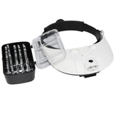 Headband Magnifying Glass With Led Lamp Magnifier For Beekeeping Equipment 1.0-6.0X Multiple Magnification Mirror With 5 Lens