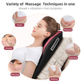 Jinkairui Wormwood Electrical Massage Pillow Shoulder Neck Massager Back  Foot Pillow with Heat Waist Legs Body Relaxation Gift