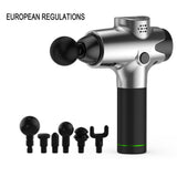 2020 New Fascia Gun Muscle Relaxer Electric Shock Grab  Massage Gun Fitness Rod Deep Vibrator 3 Files 4 Head Eu plug