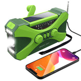 Multifunctional Radio Hand Crank Dynamo Solar Powered AM FM NOAA Weather Radio Flashlight 10000mAh Power Bank for Cell Phone