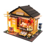 Japanese Style Grocery Store 3D Wooden Dollhouse Miniaturas with Furnitures DIY doll house kit toy for Children Brithday gift