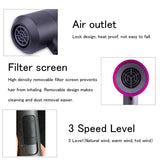 3 in 1 Professional Salon Hair Dryer Hair Hot Air Dryer Volumizing Household Air Blower Heating &Cooling Electric Hair Blower