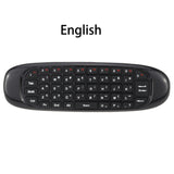 C120 Russian English mini wireless keyboard 2.4Ghz Gyroscope Fly air mouse 6 Axis Sensor android Remote Control Smart Tv Box