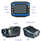 2 In 1 Hd Car Dvr Camera Radar Speedometer Car Driving Recorder Hd Speed Measuring Machine