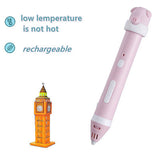 3D Pen DIY 3D Printer Pen Drawing Pens 3d Printing Best for Kids With PCL Filament 1.75mm Christmas Birthday Gift