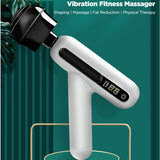 3200r/min Deep Tissue Percussion Muscle High Performance Body Massager 12 Gear Speeds 2400mAh Battery + Ergonomic Massage Head