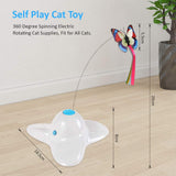 Cat Toys Funny Exercise Electric Flutter Rotating Kitten Toys Cat Chasing Teaser Interactive Flutter Bug Cat Butterfly Toy