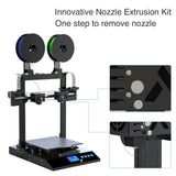 Upgraded Pro 3D Printer IDEX Dual Independent Extruder Direct Drive 32 bit Motherboard Linear Rail Dual Z-axis