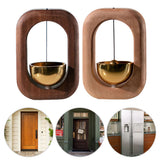 Coffee Shop Magnetic Doorbell Solid Wood Home Decor Easy Install Wind Chime Gift Pure Copper Refrigerator Magnet Garden