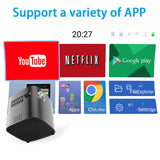 Salange Mini Pocket Projector DLP Android 9.0 System For Full HD 1080P Portable Projector With Bluetooth Battery WIFI Beamer