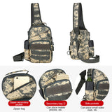 Tactical Sling Bag Outdoor Hiking Camping Shoulder Bag Hunting Fishing Trekking Chest Sling Molle Backpack Sports Running Bag