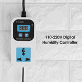 Digital Humidity Control Sensor Switch Socket 110-220V 10A Hygrometer Hygrostat Multifunctional Household Accessaries