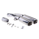 Universal Silver Exhaust    on Motorbike Street mm 2''