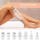 7 In 1 Electric Epilator Hair Removal Nose Eyebrow Trimmer Bikini Shaver Body Razor Painless Facial Grooming Kit Women Epilator