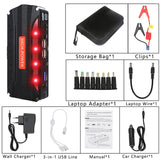 Multi-Function Mini Portable Emergency Battery Charger Car Jump Starter High Capacity Booster Power Bank Starting Device Cables