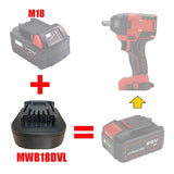 MWB18DVL Adapter Converter Can Use Milwauke 18V Li-Ion Battery M18 On Devon Electric Power Tools