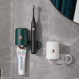 Luxury Electric Toothbrush Holder Wall-Mount Toothbrush Toothpaste Tooth Cup Traceless Organizer Stand Bathroom Accessories