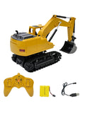 1:24 8 Channel RC Truck Excavator Alloy Backhoes Bulldozer Remote Control Digger Engineering Vehicle Model Electronic Kids Toy