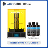 ANYCUBIC 3D Printer Photon Mono X, UV CD Resin Printer with 4K Monochrome Screen, App Remote Control, Print Size 192*120*250 mm