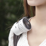 Usb Desk Fan Hanging Neck Three Gear Wind Speed With Strong Wind Quiet Operation 45° Rotation Mini Fan For Office Bedroom