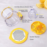 Lemon Juicer Manual Juicer, Fruit Juicer With Built-In Measuring Cup, Non-Slip Silicone Handle