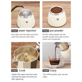 Moka Pot Hand Brewed Coffee Pot Household Italian Espresso Coffee Machine Espresso Bottom Filter Pot High Pressure Extraction