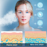 Nano Ionic Facial Steamer Home Spa Humidifier Atomize Skin Care 500ml Water Tank Deep Hydration Mist Sprayer Facial Cleaner