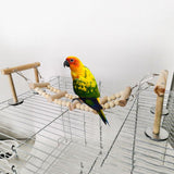 Wooden Bird Perches Stand Toys Parrot Swing Climbing Ladder Parakeet Cockatiel Lovebirds Finches Play Gyms Playground Dropship