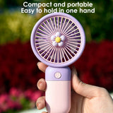 Powerful Mini USB Portable Fan Small Handheld Wireless Rechargeable Hand Held Fan for Camping Cooling Air Blow Silent Pocket Fan