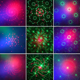 RGB Mini DJ Disco Light Laser Projector Lamp USB Rechargeable Sound Strobe Stage Effect Wedding Holiday Party Show Lighting