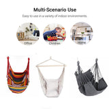 Portable Canvas Hammock Travelling Outdoor Picnic Wooden Swing Chair Camping Hanging Bed Garden Furniture with Backpack