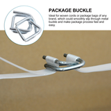 100Pcs Polyester Strap Adjuster Package Slides Buckle DIY Accessory (Silver)