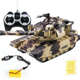 1:32 RC Battle Tank Heavy Large Interactive Military War Remote Control Toy Car with Shoot Bullets Model Electronic Boy Toys