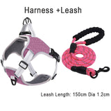 Pet Vest Dog Harness and Leash Set Reflective Breathable Mesh Walking Harnesses Anti Pull For Small Medium Large Dog Supplies